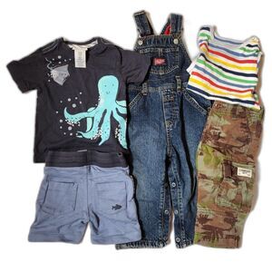 Baby Boys Clothing Lot – Size 12M – 5 Pieces – Casual Everyday Wear